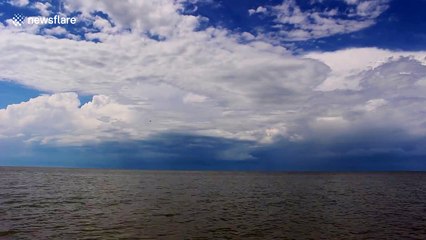 Storm clouds over Lake Manitoba