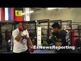 Mikey Garcia working out with robert garcia jan 25 fight EsNews Boxing