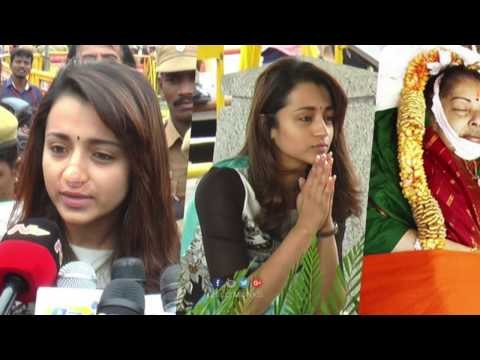 Actress Trisha Pay Homage to Jayalalitha at Jayalalitha Memorial