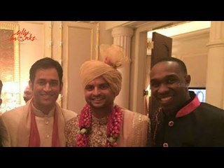 Dhoni,Lara At Suresh Raina Marriage Function