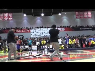 high flying dunks at half time show