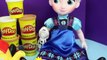 FROZEN Play-Doh Olaf Tea Party Set Elsa and Anna Barbie Dolls Eat Play Dough Cookies Disne