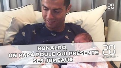 Ronaldo, un papa poule qui présente ses jumeaux