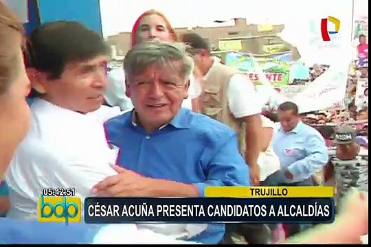 Trujillo: César Acuña reapareció y presentó candidatos a las alcaldías