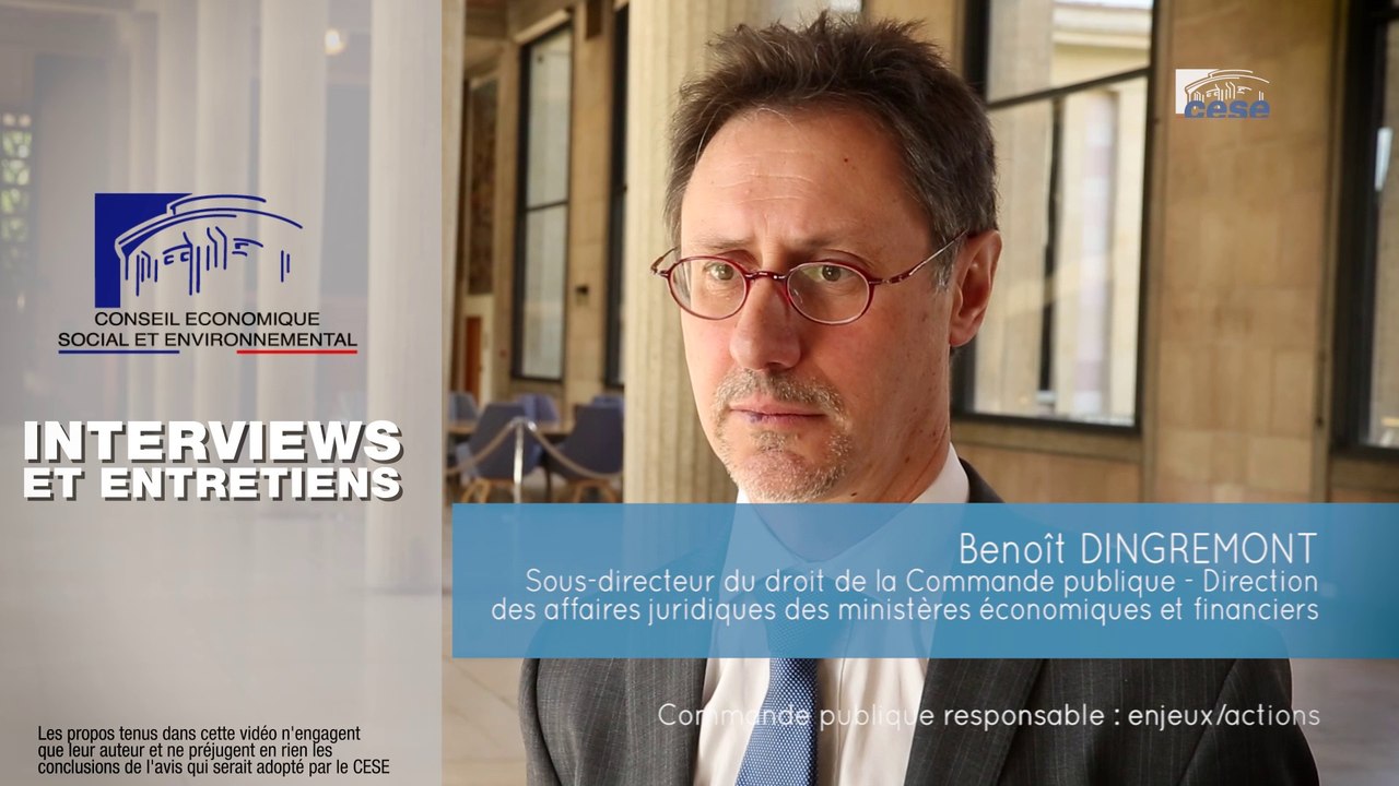 Questions à Benoît DINGREMONT - Commande publique - cese