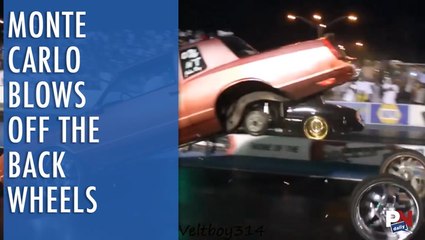A Monte Carlo Literally Blows Its Wheels Off At The Track