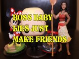 BOSS BABY LIES JUST MAKE FRIENDS MINNIE MOUSE LIGHTENING MCQUEEN DISNEY MOANA  Toys Kids Video