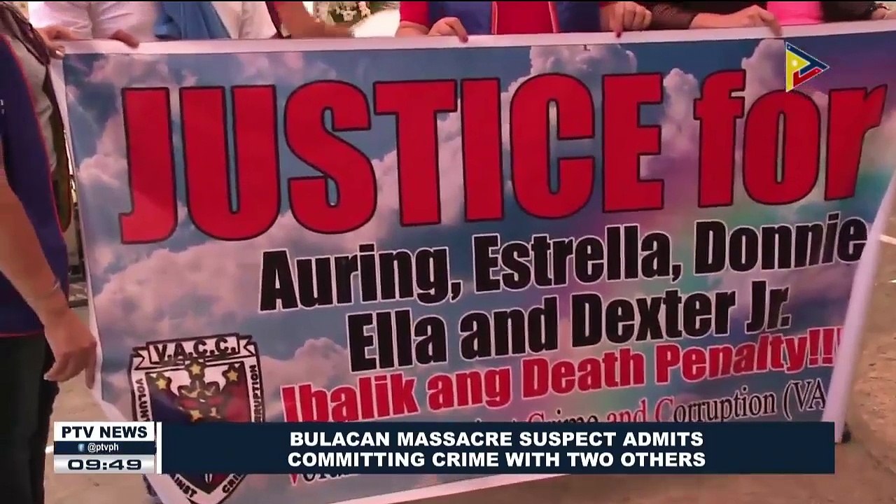 Bulacan massacre suspect admits committing crime with two others
