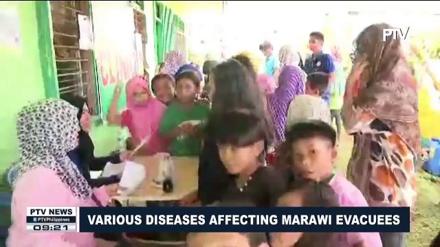 Various diseases affecting Marawi evacuees