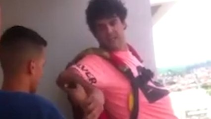 Father Leaps Off Balcony In Front of Son
