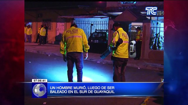 Un hombre murió luego de ser baleado en el sur de Guayaquil