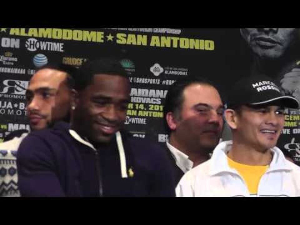 Adrien Broner Flicks Off Marcos Maidana at faceoff - esnews boxing
