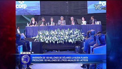 Presidente Moreno inaugura nueva planta de lácteos