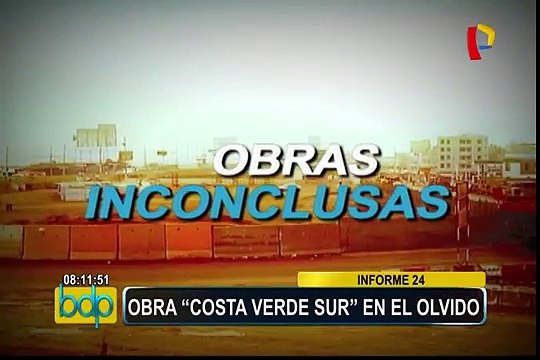 Obra Costa Verde Sur luce en estado de abandono por las autoridades