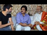 On the Eve of Winning Dada Saheb Phalke Award Pawan Kalyan and Trivikram Meets Legend K Viswanath