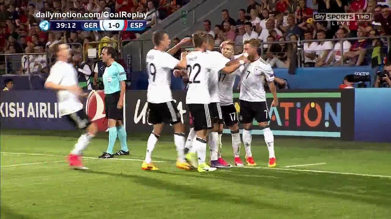 Mitchell Weiser Goal HD - Germany U21 1 - 0 Spain U21 - 30.06.2017 (Full Replay)