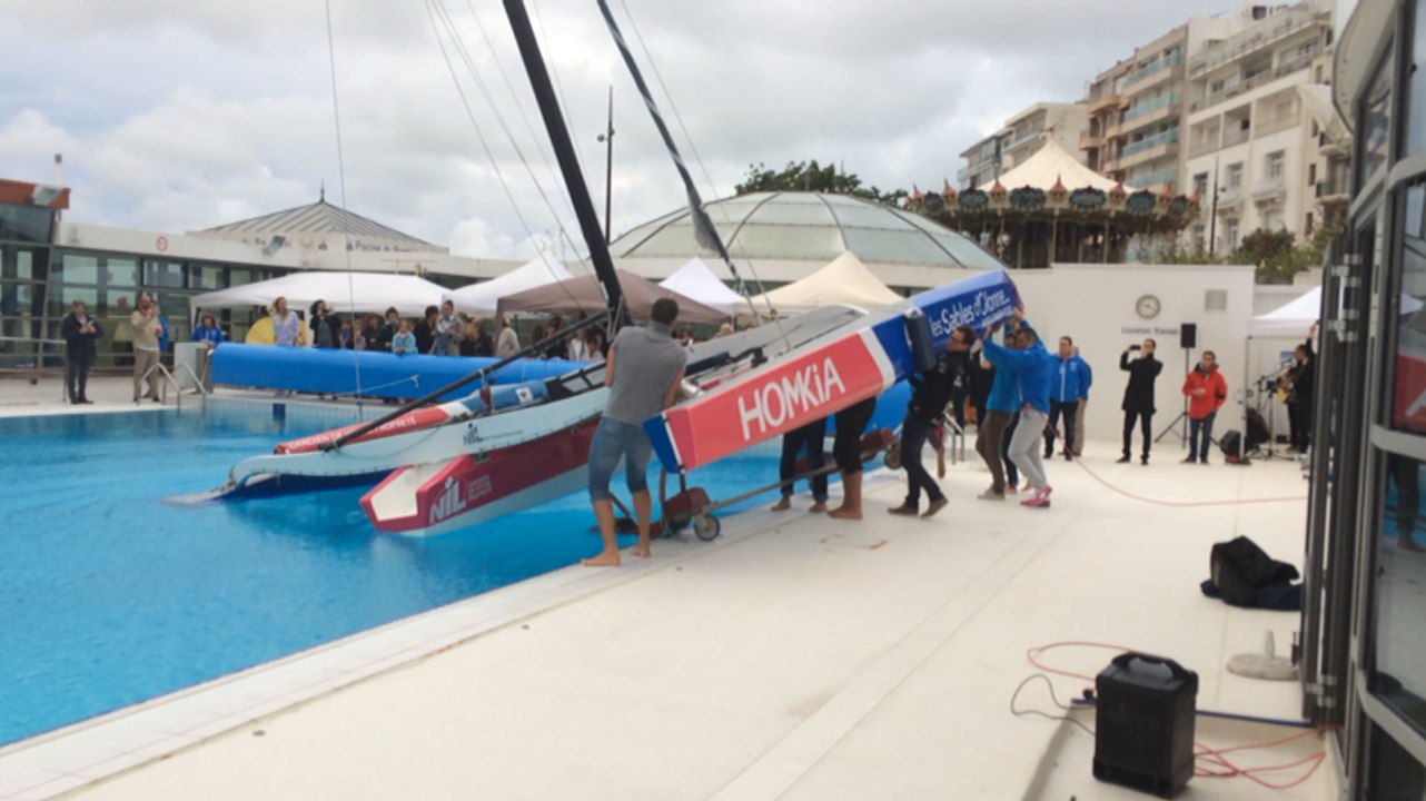 Baptême du trimaran de la team Homkia-Les Sables agglo