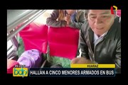 Huaraz: Menores viajaban armados en un bus interprovincial rumbo a Lima