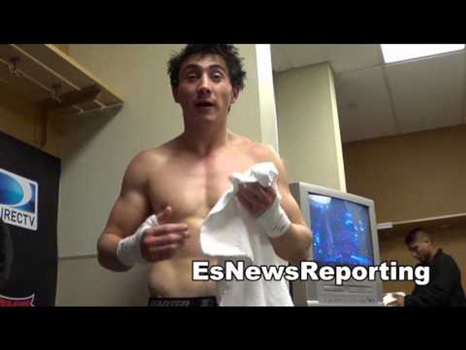 khurshid abdullaev after his KO win EsNews Boxing
