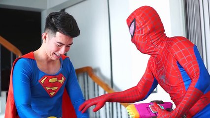 Spiderman Frozen Elsa Funny Balloon Challenge Anna Snow White Ass Prank Funny Superhero In