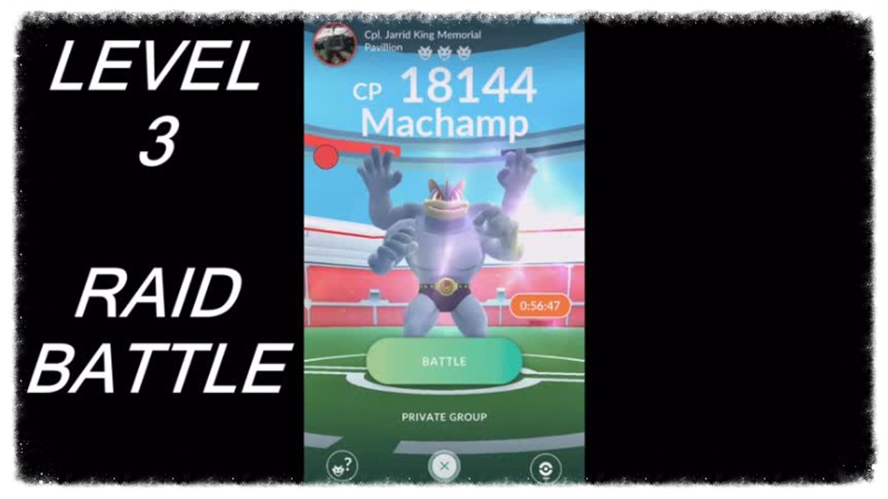 Pokemon GO - Level 3 Raid Gym Battle MACHAMP