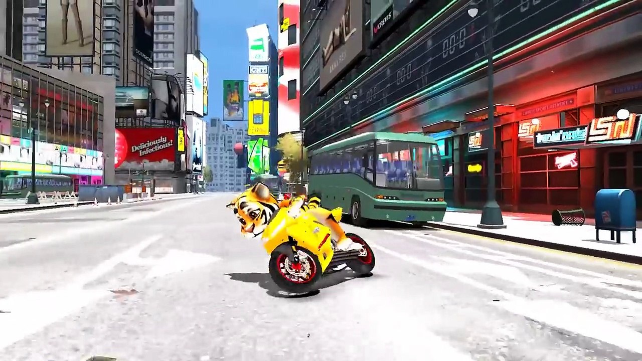 Learn Colors for Kids | TALKING TOM on a Motorcycle | Babies Educational Video