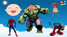 Wrong Dress Doraemon Nobita Smurf Hulk Troll SpiderMan Moana Finger Family Nursery Rhymes