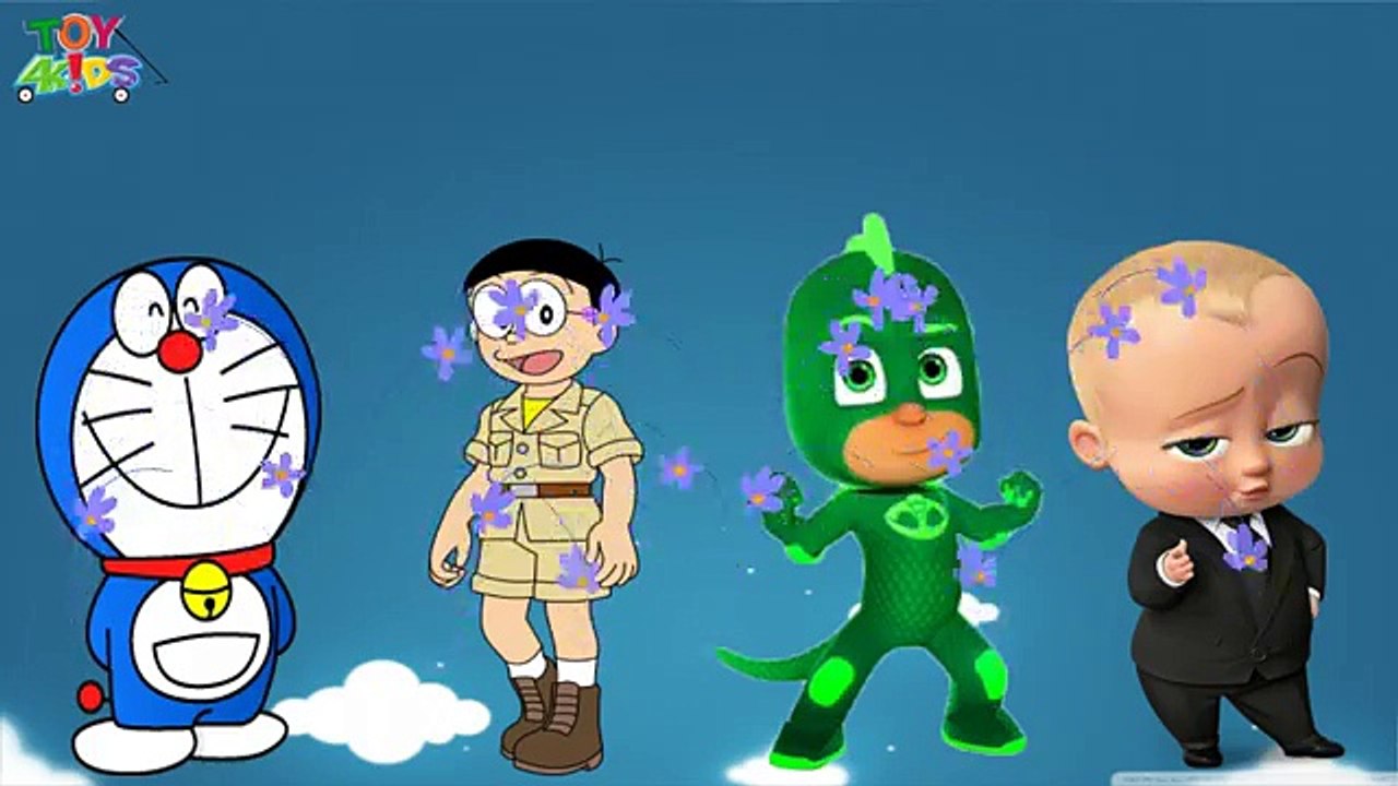 Wrong Head Pj Mask, Boss Baby, Nobita Doraemon Finger Family Song Nursery Rhymees
