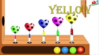 Learn Colors with Soccer Ball Heart Injection Xylophone Hammer Toys for Children Kids Toddlers Video