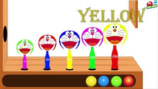 Learn Colors With Doraemon Coca Cola Bottle for Kids - Learn Colors Balloons Balls for Children