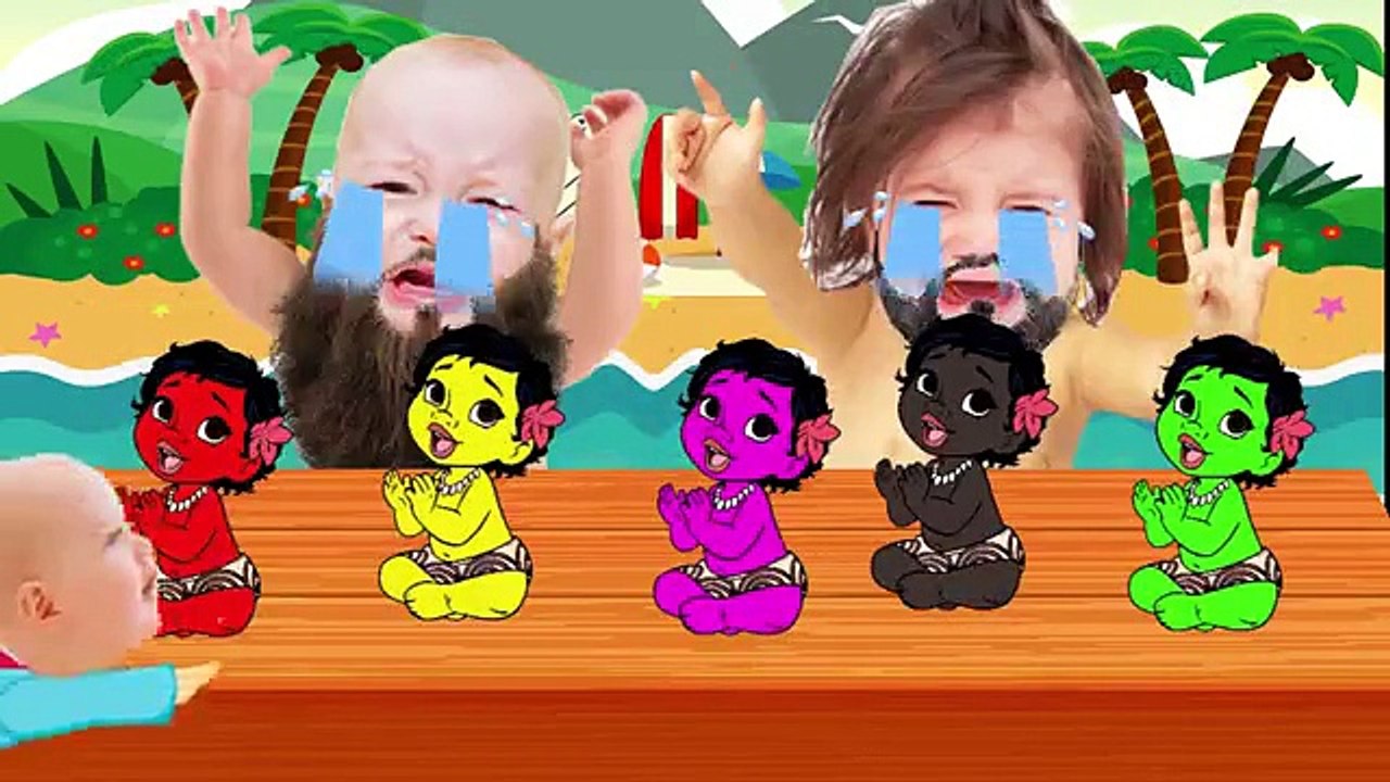 Bad Baby Cry with Moana Baby To Learn Colors Video for Children Kids Toddler Video