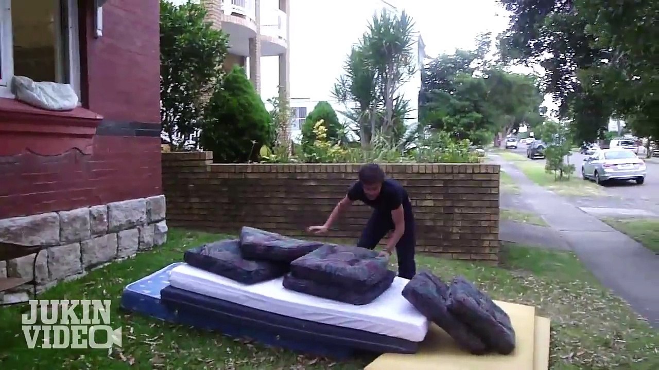 Amateur Stuntman Window Dive Fail