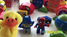 Abc Surprises Eggs Learn Animals Batman Spiderman Superman Thomas the Train Miles of Tomor