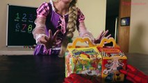 Princess Rapunzel vs GIANT LOLLIPOP Finger Family! Learn Colors w/ Spiderman & Hulk in Rea