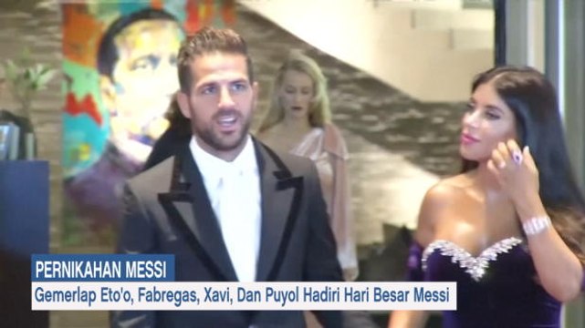 VIRAL: Sepakbola: Gemerlap Xavi, Puyol, Eto'o, Dan Fabregas Di Pernikahan Messi