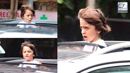 Abram Khan ENJOYS Rains During CAR RIDE