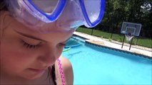 Freak Family Summer Vacation #2 Spider in Pool Annabelle Freaks Out Victoria Smashes