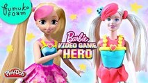 ปั้นบาร์บี้ ผจญภัยในวีดีโอเกมส์ Barbie Video Game Hero แป้งโดว์ | Fumuko Foam