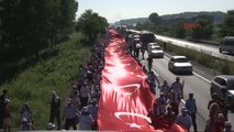 Sakarya - CHP'nin Adalet Yürüyüşü 17. Günü Dev Türk Bayrağı Açıldı 2