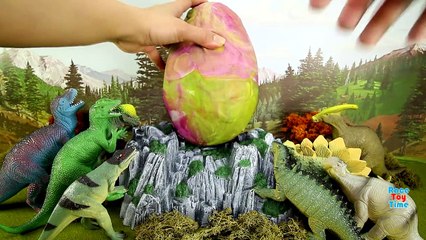 Обучение динозавры имен и звуки для Дети динозавры мультфильм динозавры фс и весело