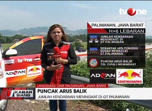 Kendaraan Arus Balik Padati Rest Area Tol Palimanan