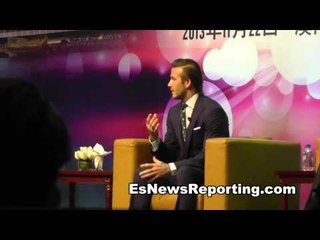 David Beckham talks soccer