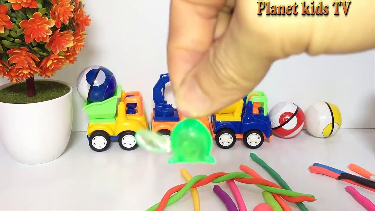 Spielzeug für Kinder | Pokeballs Überraschung | Eiscreme Modellierung Lehm Lerne Farben