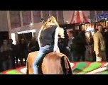 Hot Chick Riding Bull