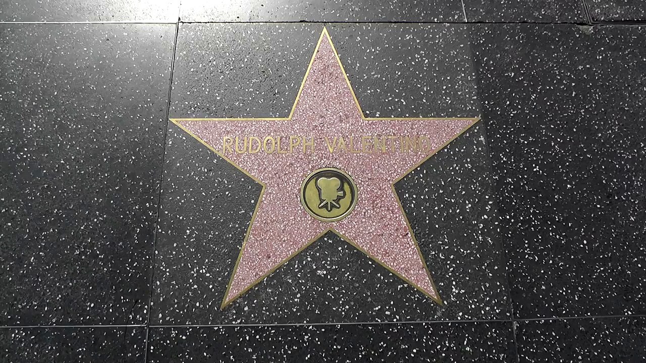 Rudolf Valentino Star on the Hollywood Walk of Fame