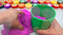 DIY How to make Kinetic Sand Cake Rainbow Orange Mad Mattr Skwooshi Learn Colors