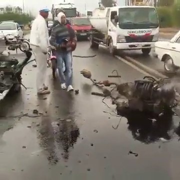 Apres un gros accident, le moteur de la voiture continue de tourner... Solide