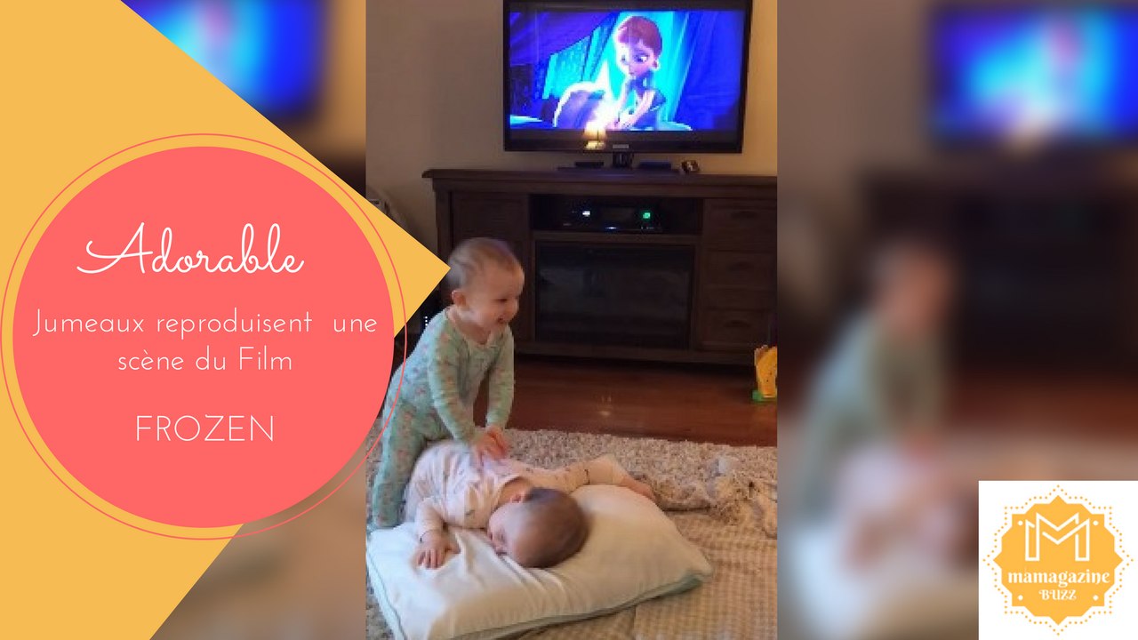 Adorable Jumeaux reproduisent une scène du film "Frozen"!
