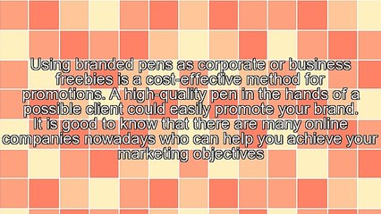 Use Branded Pens to Market Your Company or Business