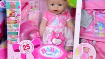 Baby Born Morning Routine * Play Baby Doll bedroom, dollhouse bathroom, baby doll bath & p